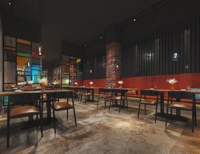 工业风火锅店3D模型下载